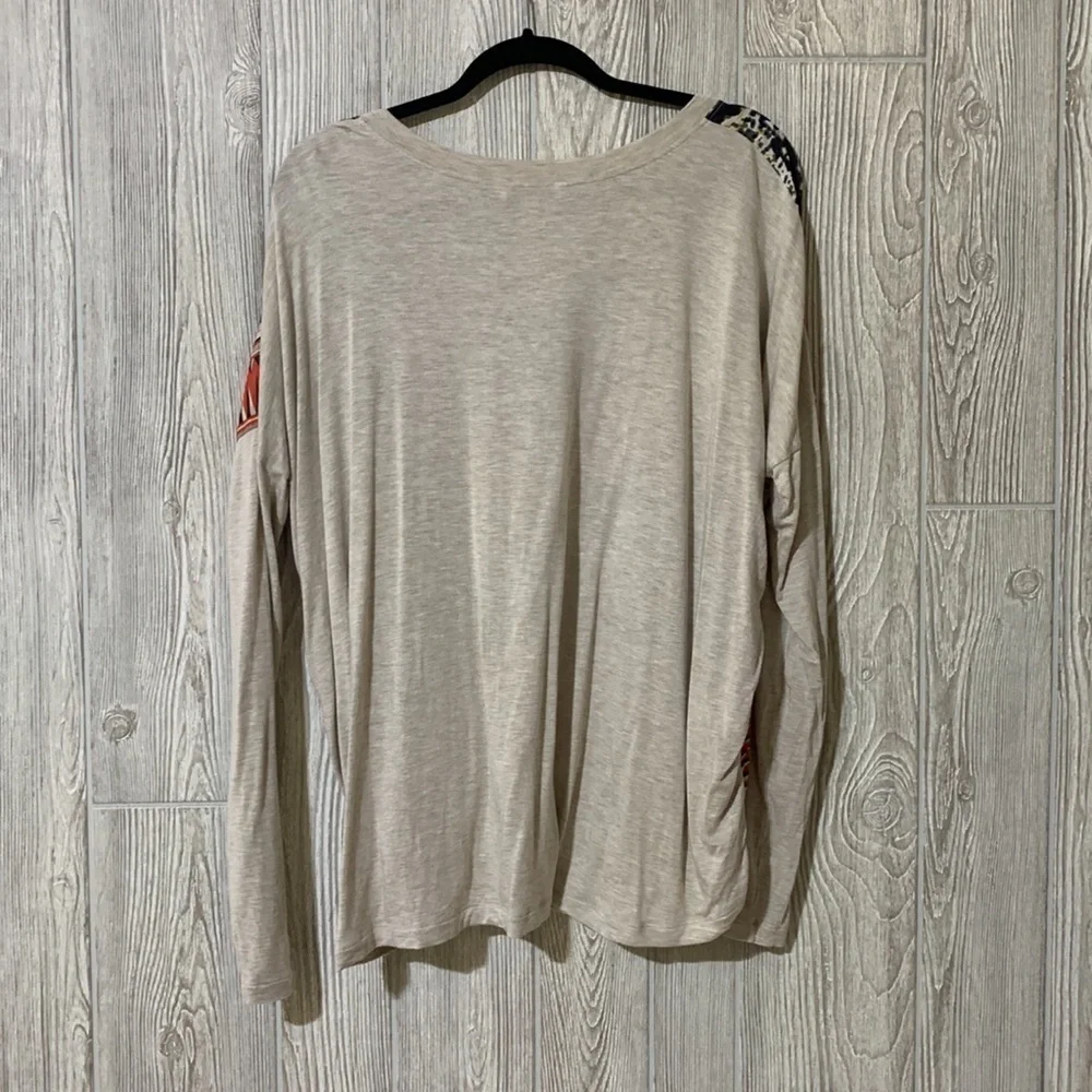 CAbi Silk Scarf Aztec Pattern Blouse 768 Medium - Picture 5 of 8